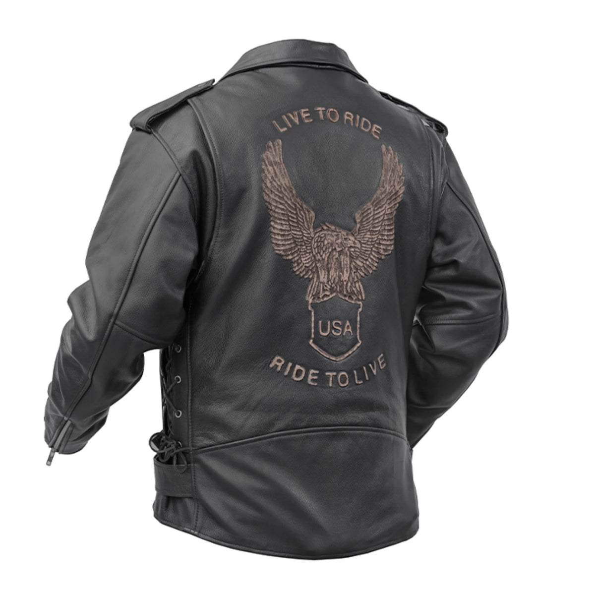 Freedom Wing Men's Leather Motorcycle Jacket | Lightweight & Durable