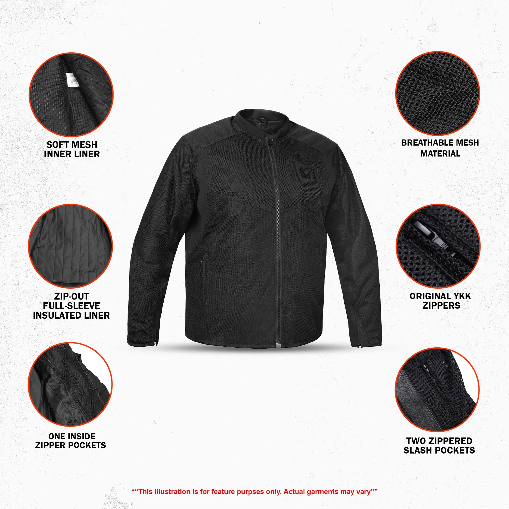 NeonRush Men's Textile Motorcycle Jacket