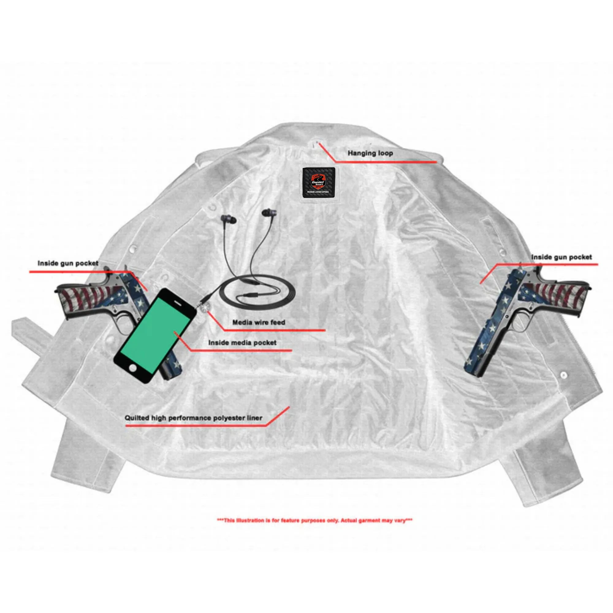 Road Warrior Men's Leather Motorcycle Jacket