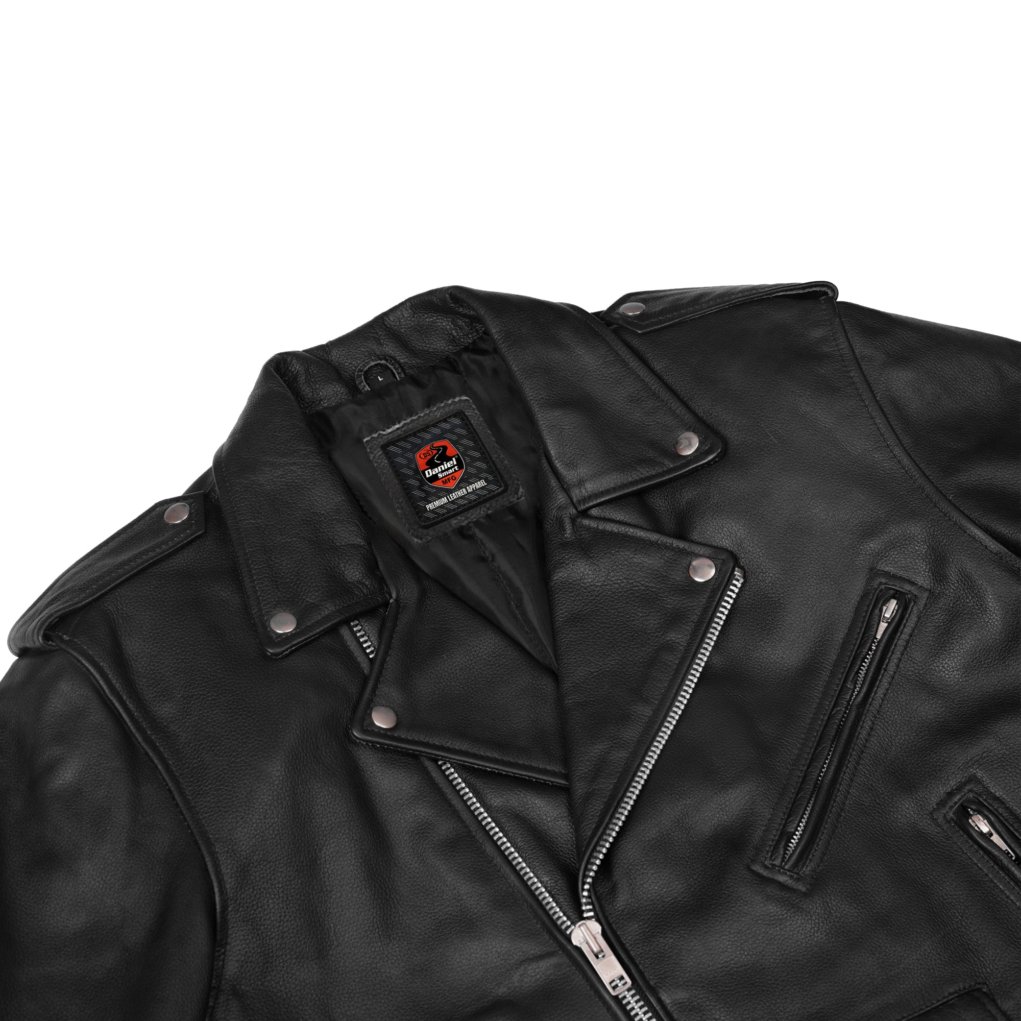 Road Warrior Men's Leather Motorcycle Jacket