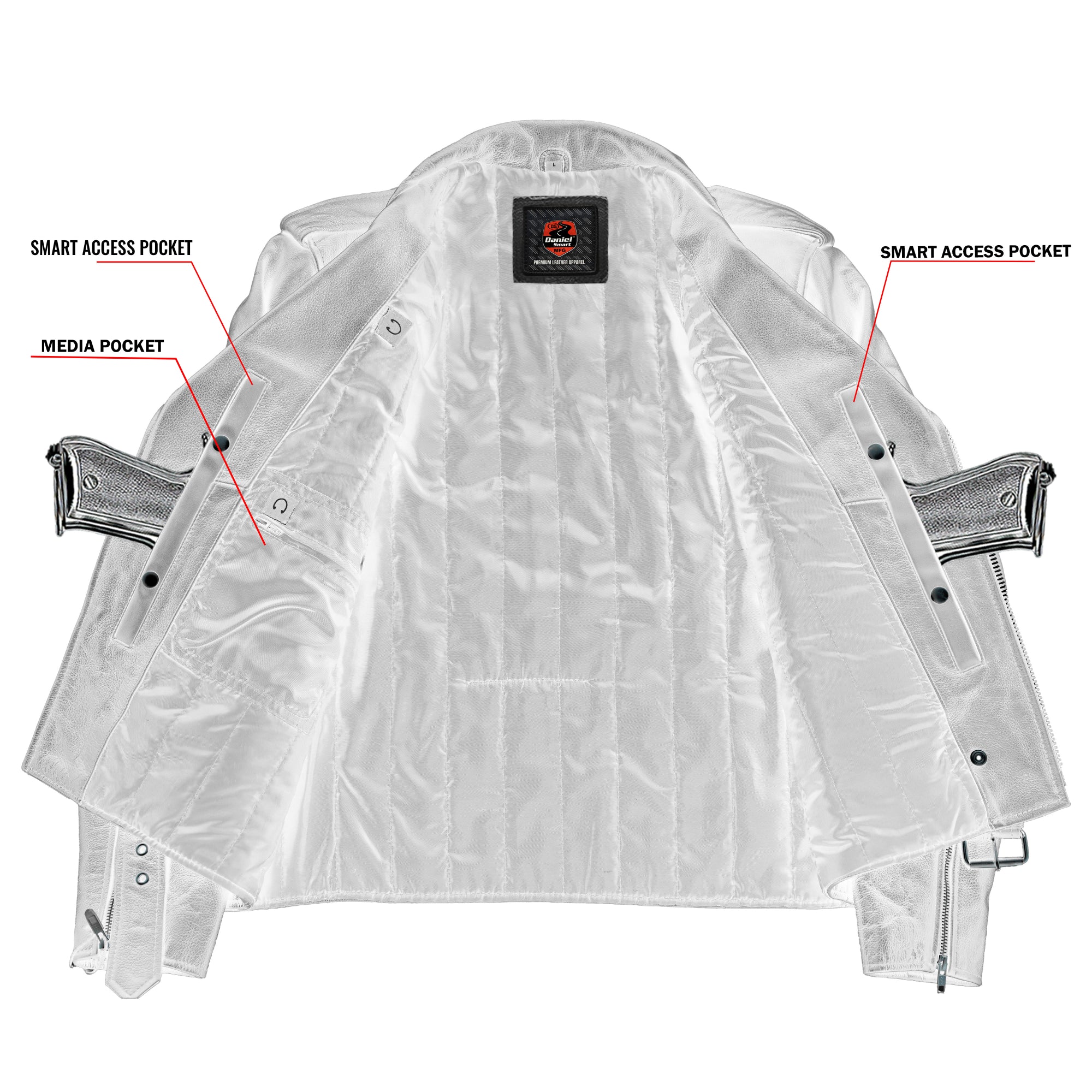 Road Warrior Men's Leather Motorcycle Jacket