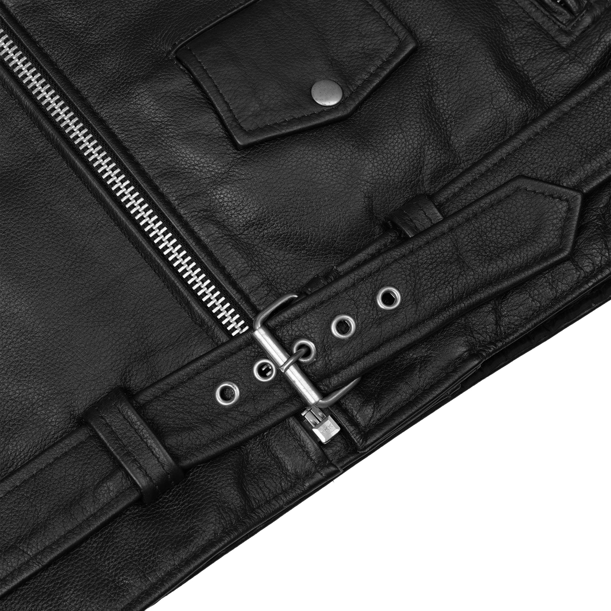 Road Warrior Men's Leather Motorcycle Jacket