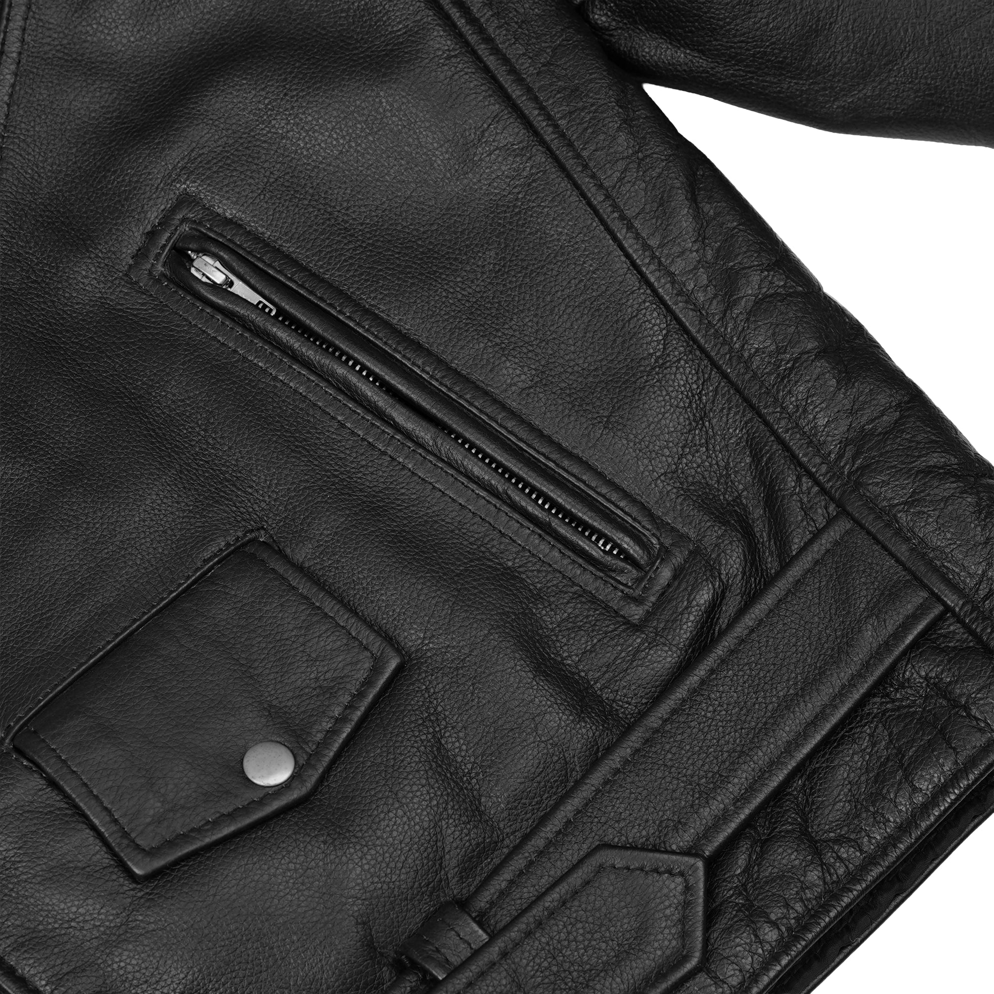 Road Warrior Men's Leather Motorcycle Jacket