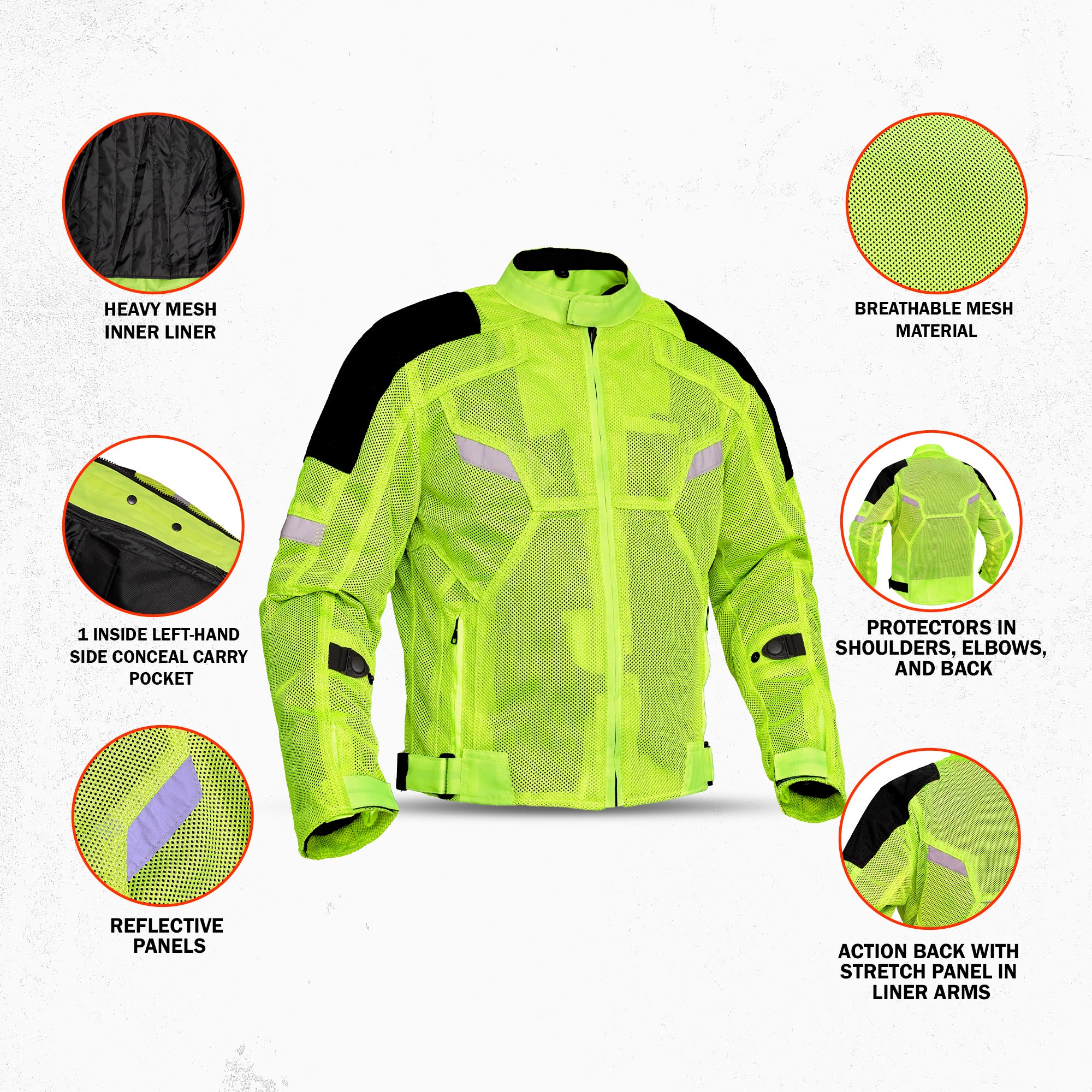 BlazeRider Men's Textile Motorcycle Jacket – Speed & Comfort