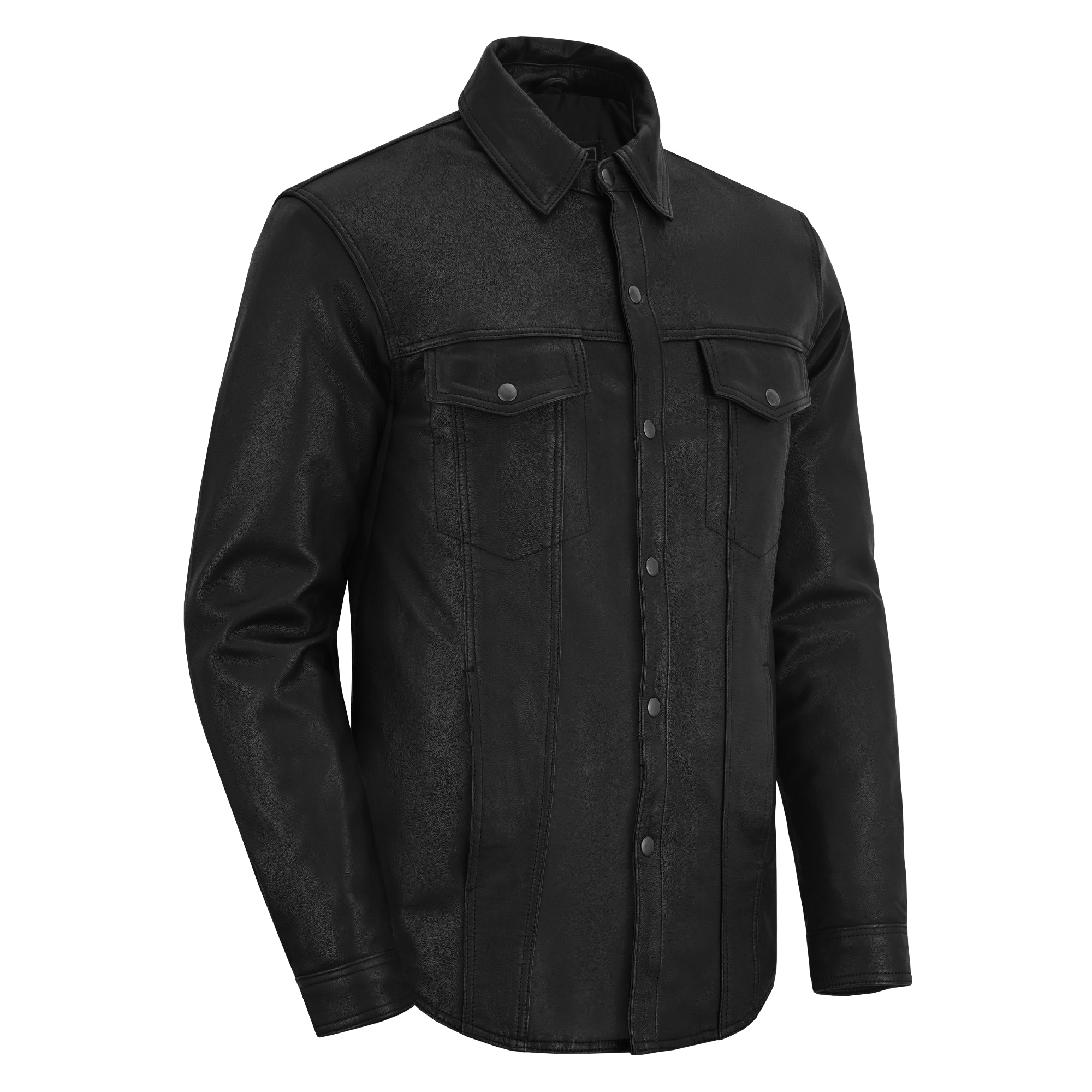Fusion Drift™ - Men's Leather Motorcycle Shirt