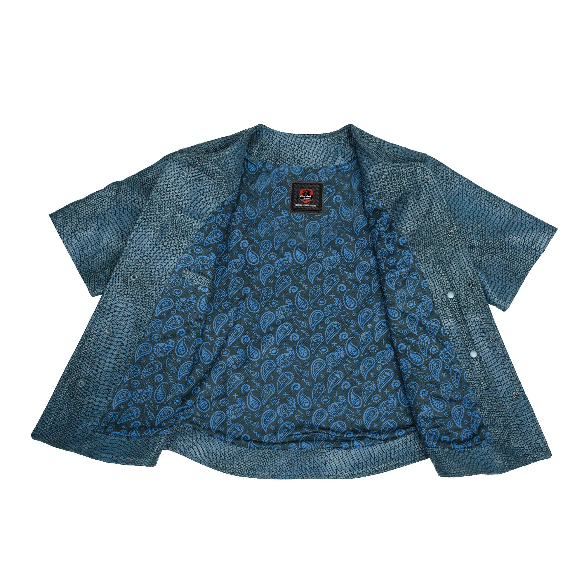 Cobra Wave - Men's Leather Motorcycle Shirt