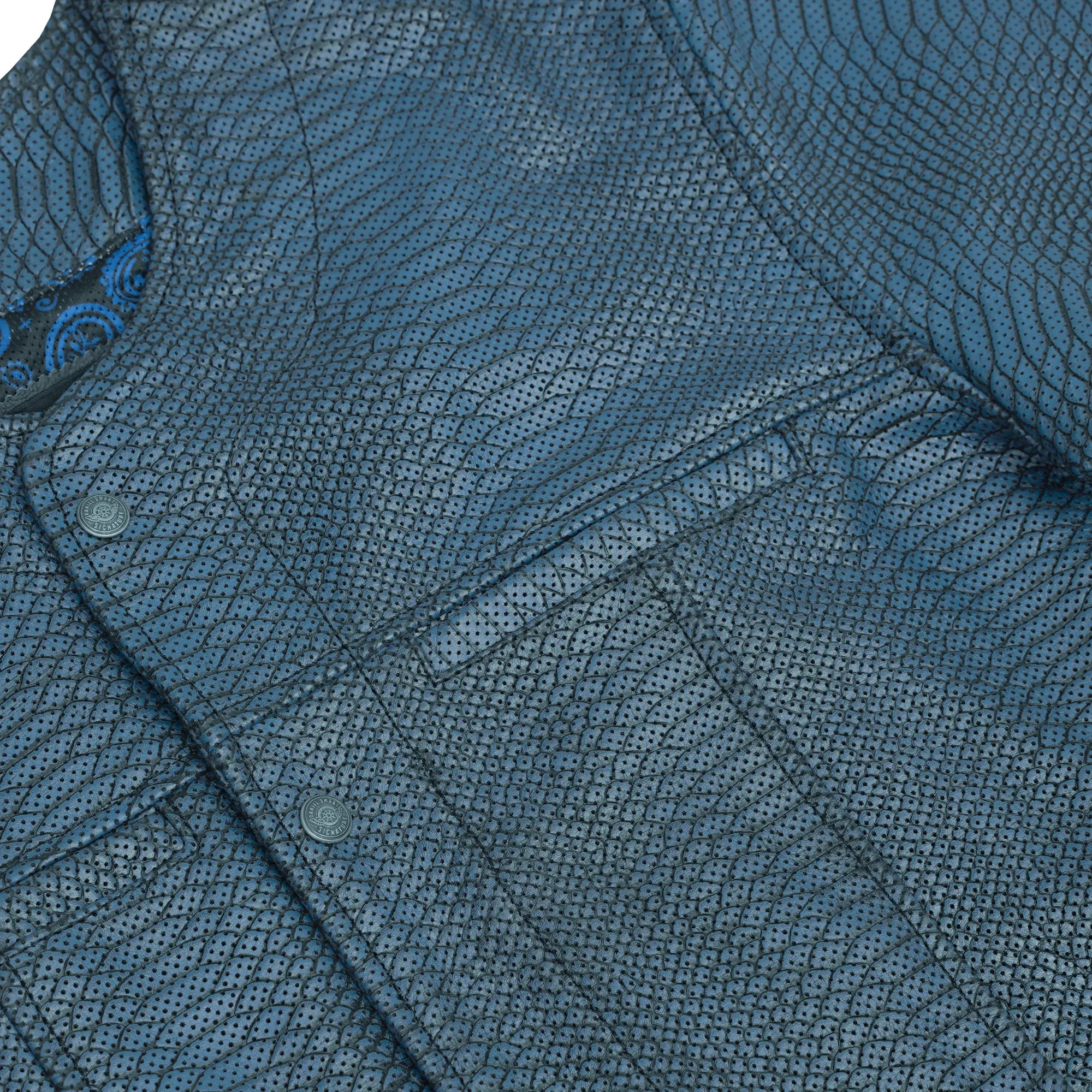 Cobra Wave - Men's Leather Motorcycle Shirt