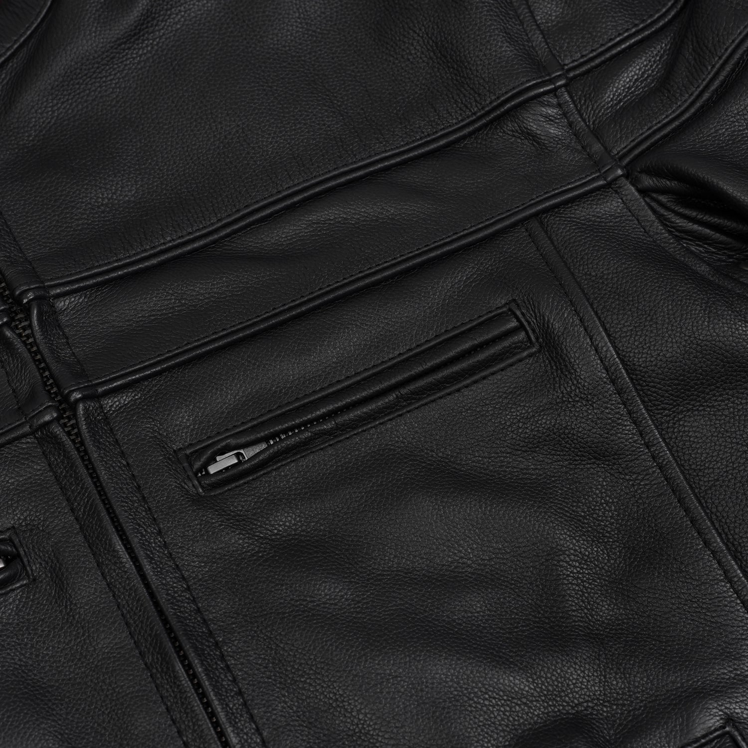 Vigilant™ Men's Leather Motorcycle Jacket