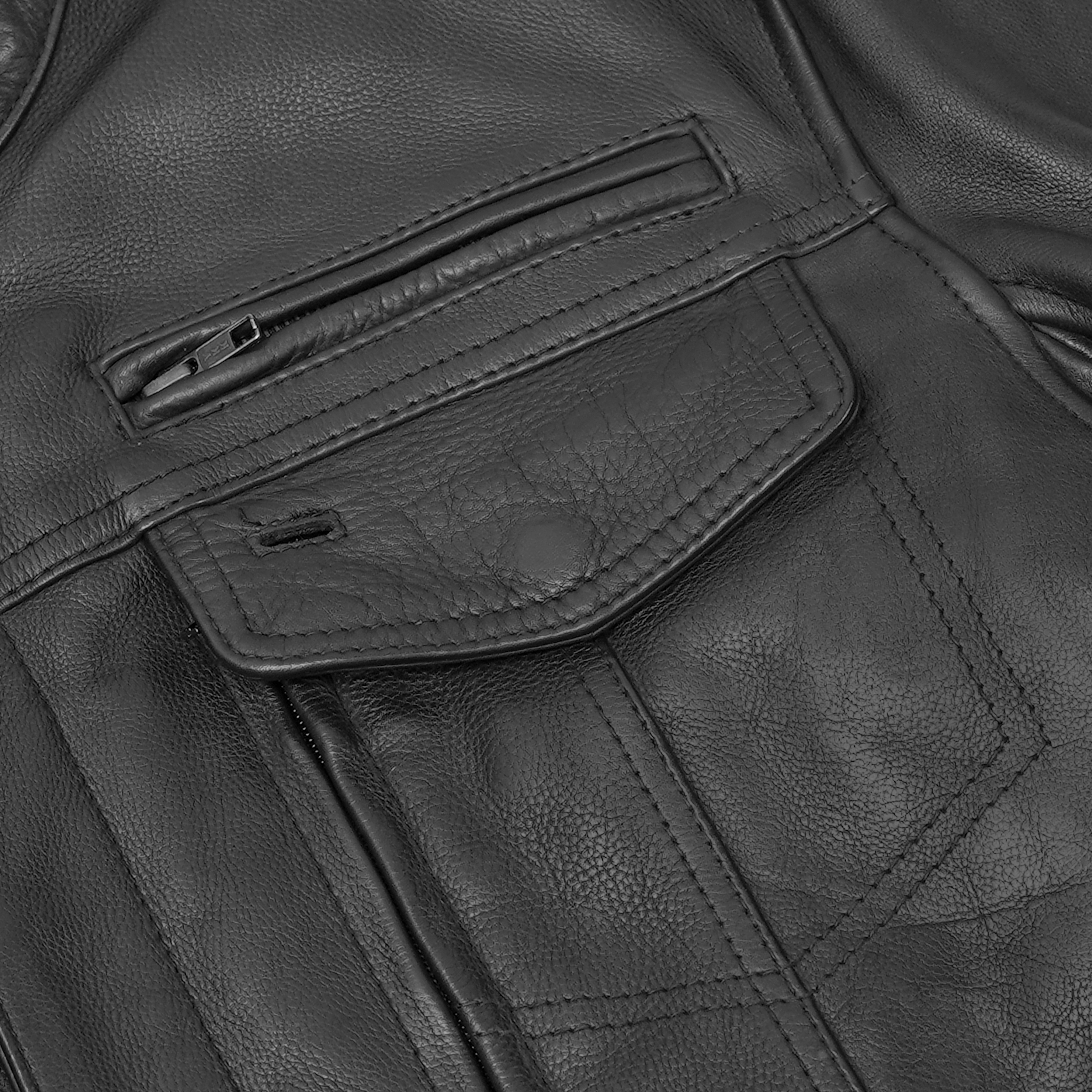 Blaze Runner - Men's Leather Motorcycle Jacket