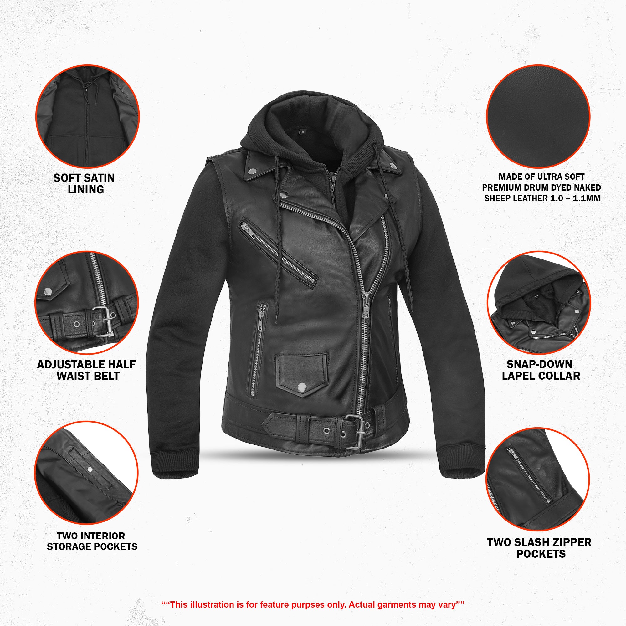 Halo Rush - Women’s Motorcycle Leather Vest