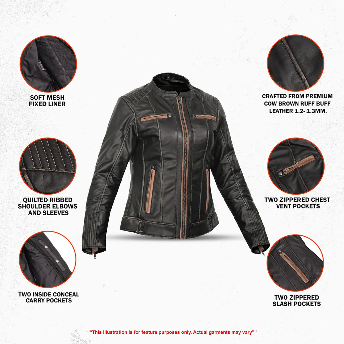 Ironwood - Women’s Leather Motorcycle Jacket