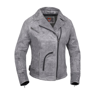 Rose Daredevil Women's Leather Motorcycle Jacket