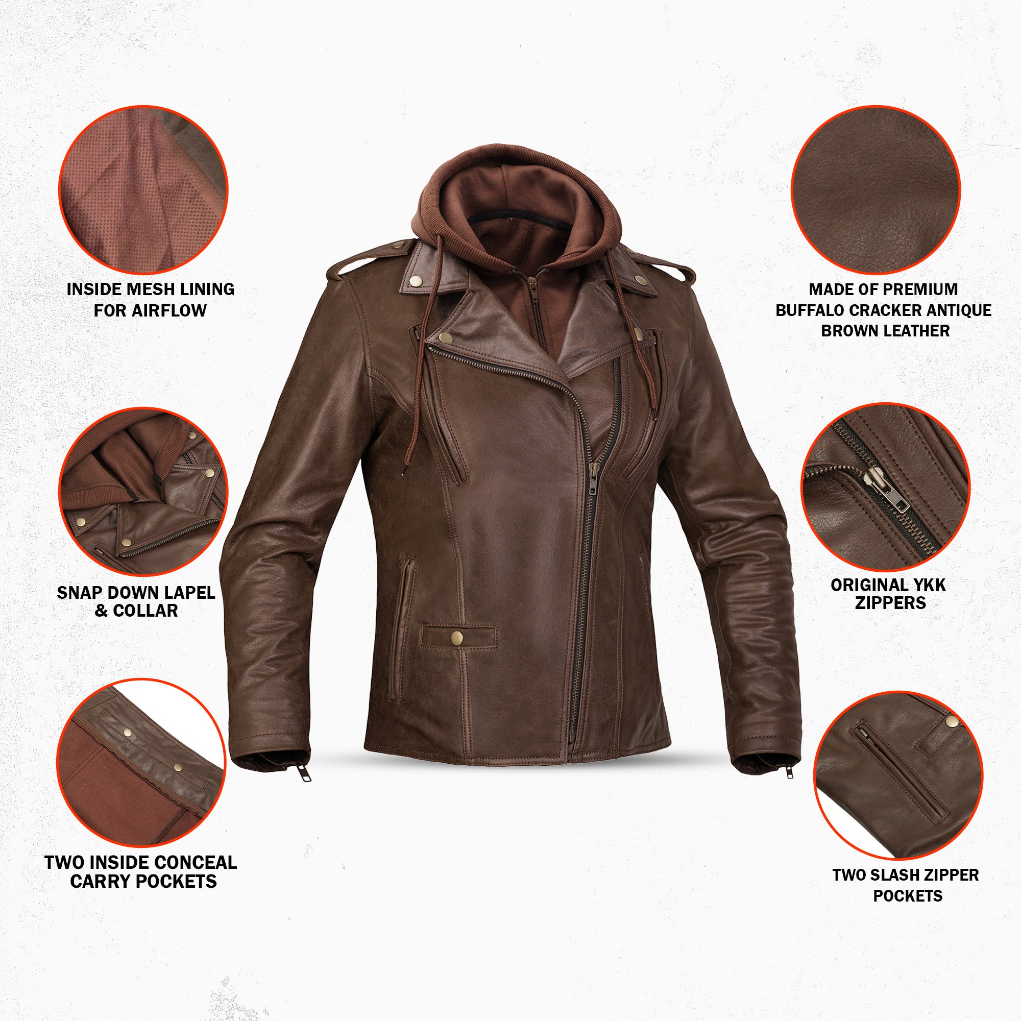 Copperline - Women’s Leather Motorcycle Jacket