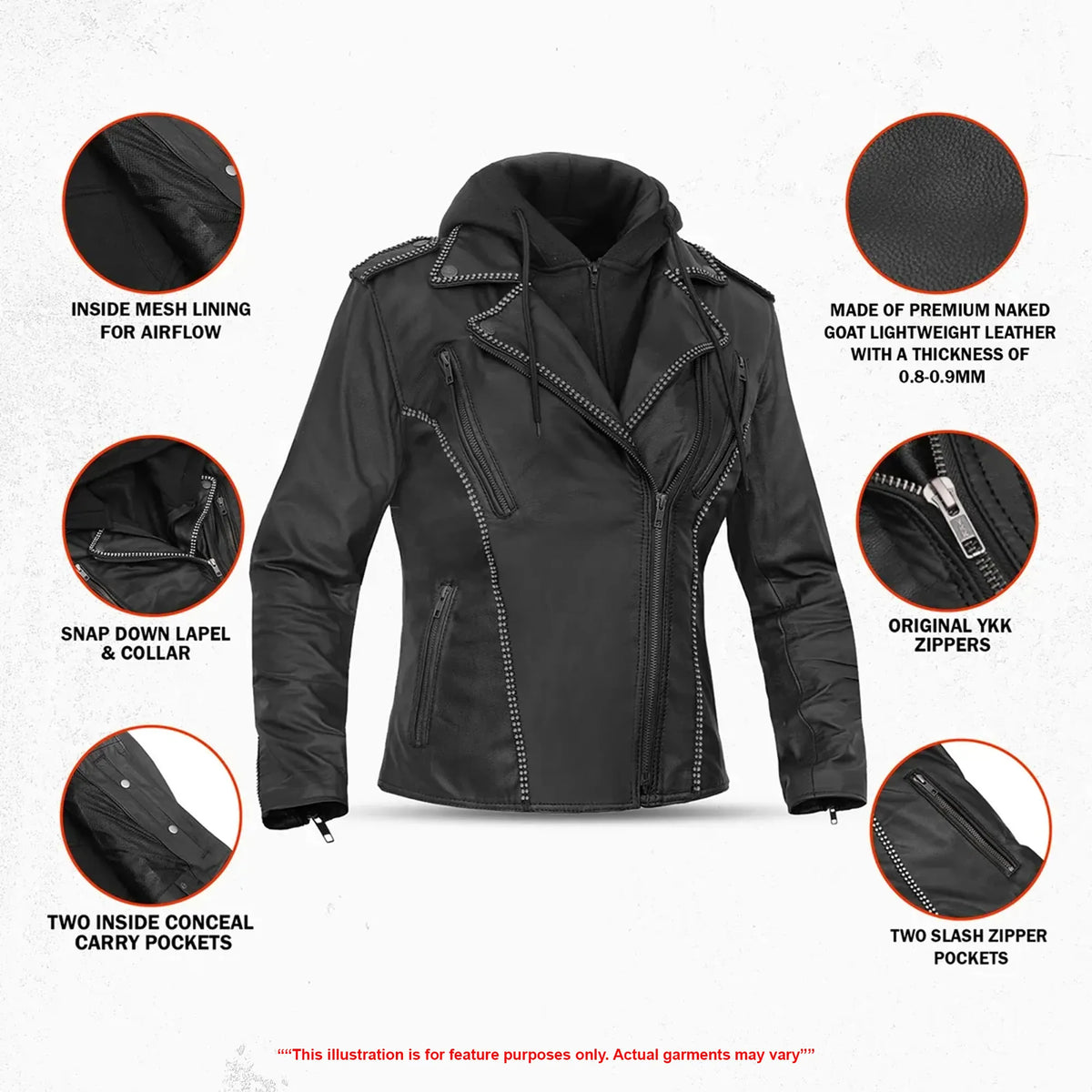 Velmora - Women’s Leather Motorcycle Jacket