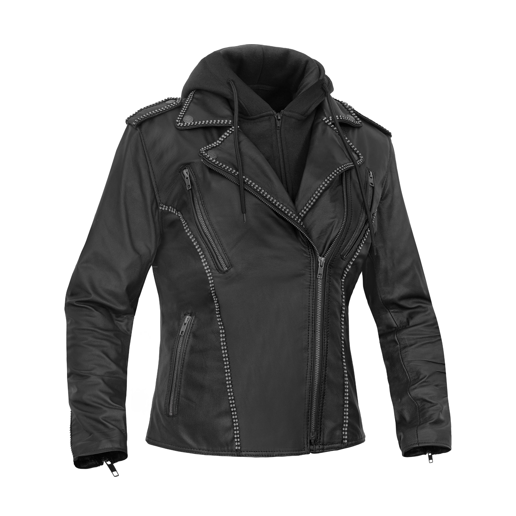 Velmora - Women’s Leather Motorcycle Jacket