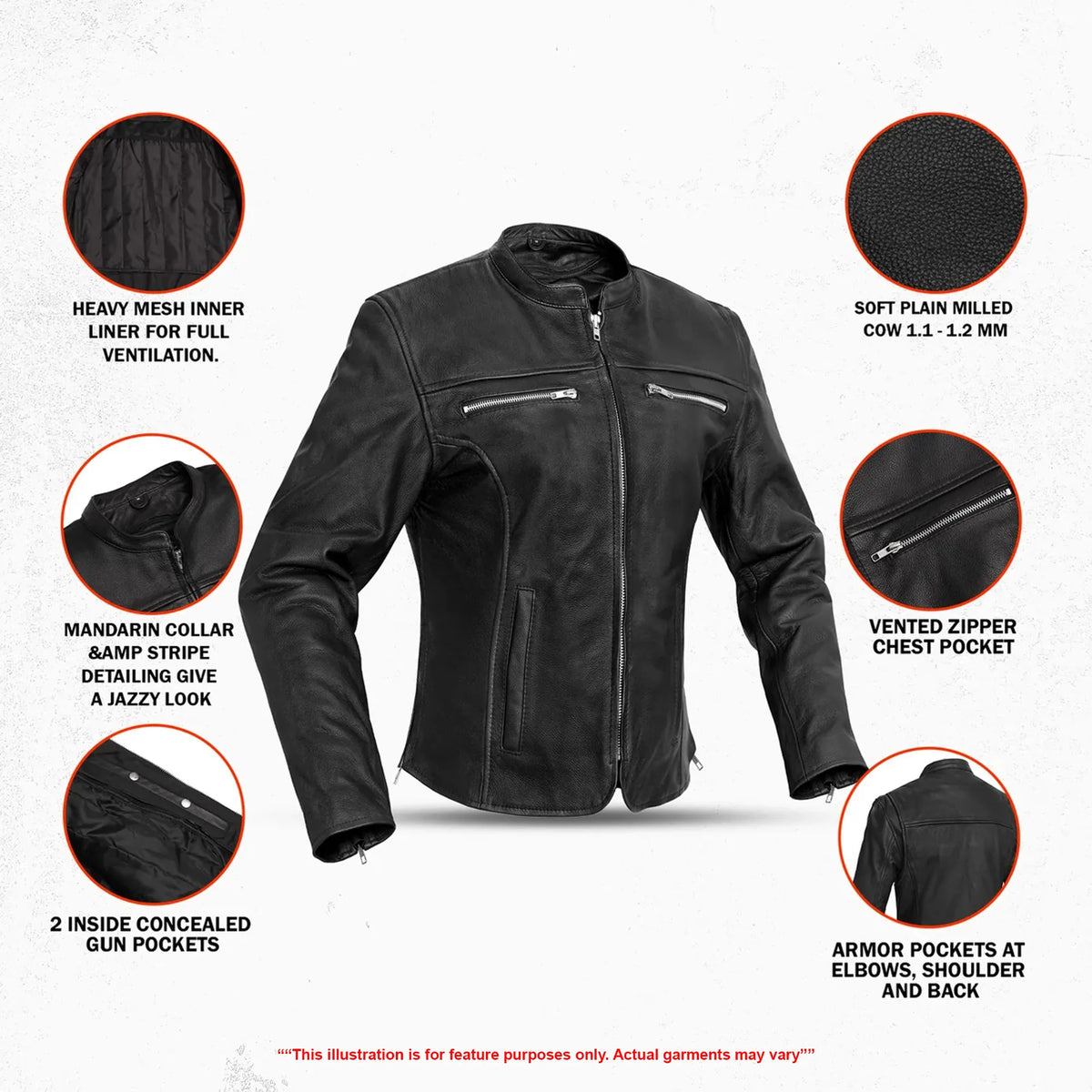 Storm Whisper Women's Leather Motorcycle Jacket
