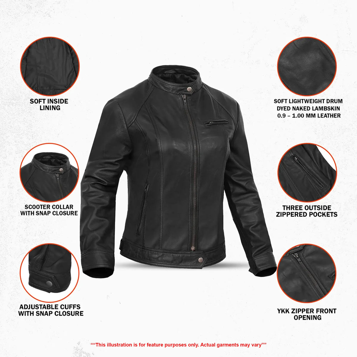 Dark Temptress Women's Leather Motorcycle Jacket