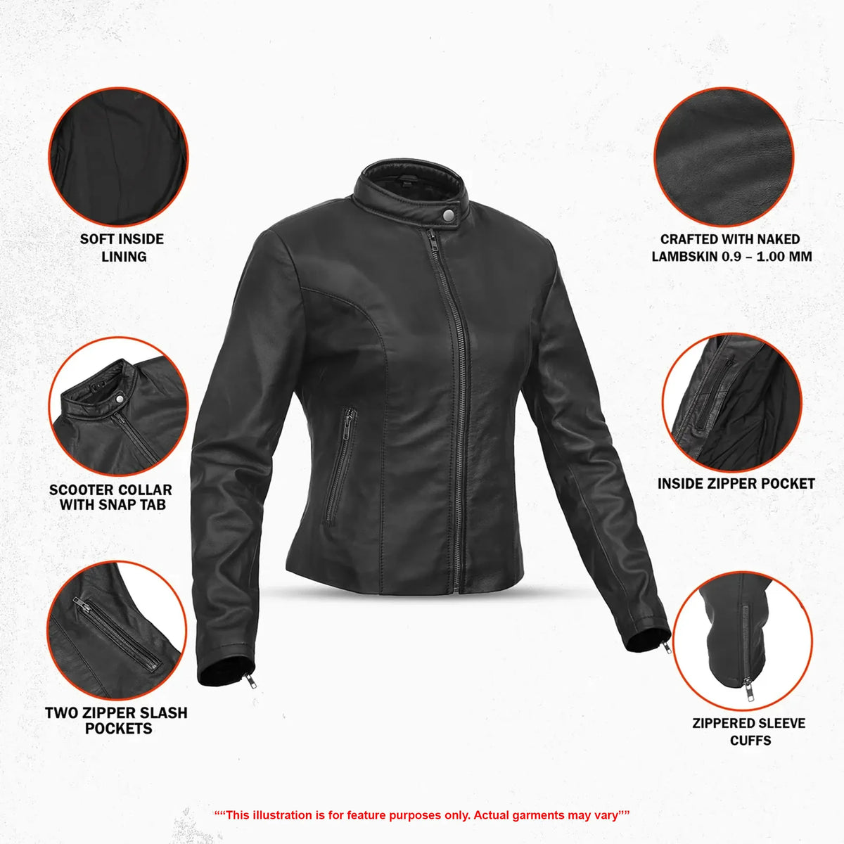 Rapture™ Women's Leather Motorcycle Jacket