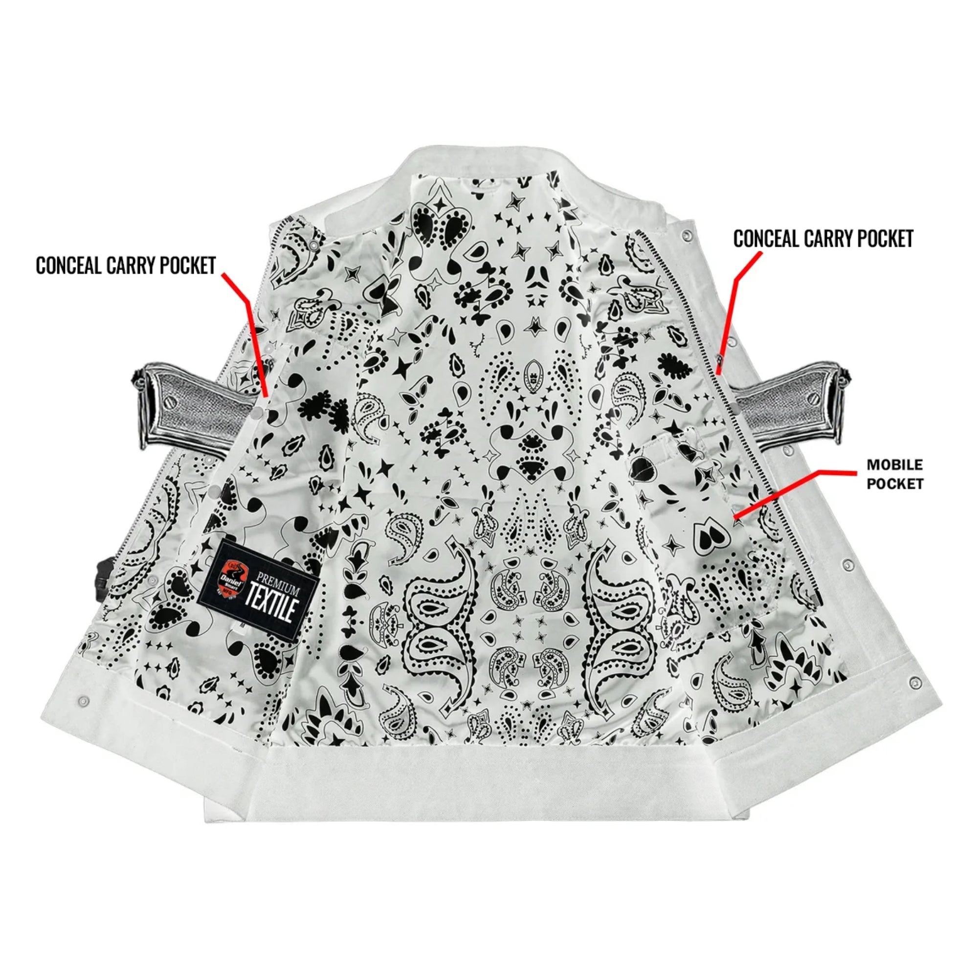 Mystery Men's Textile Motorcycle Vest