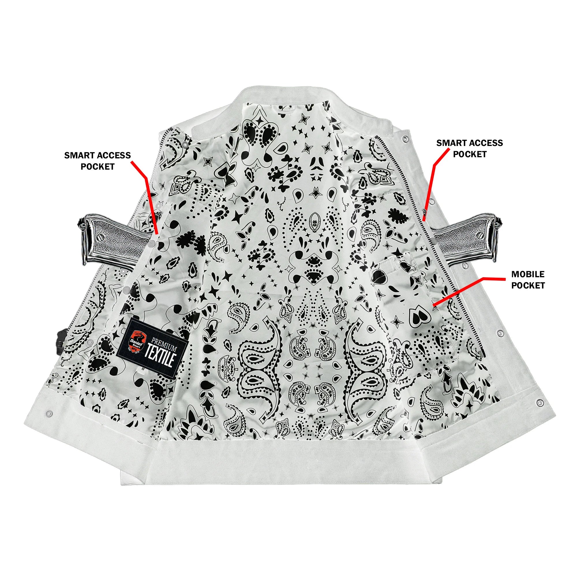 Mystery Men's Textile Motorcycle Vest
