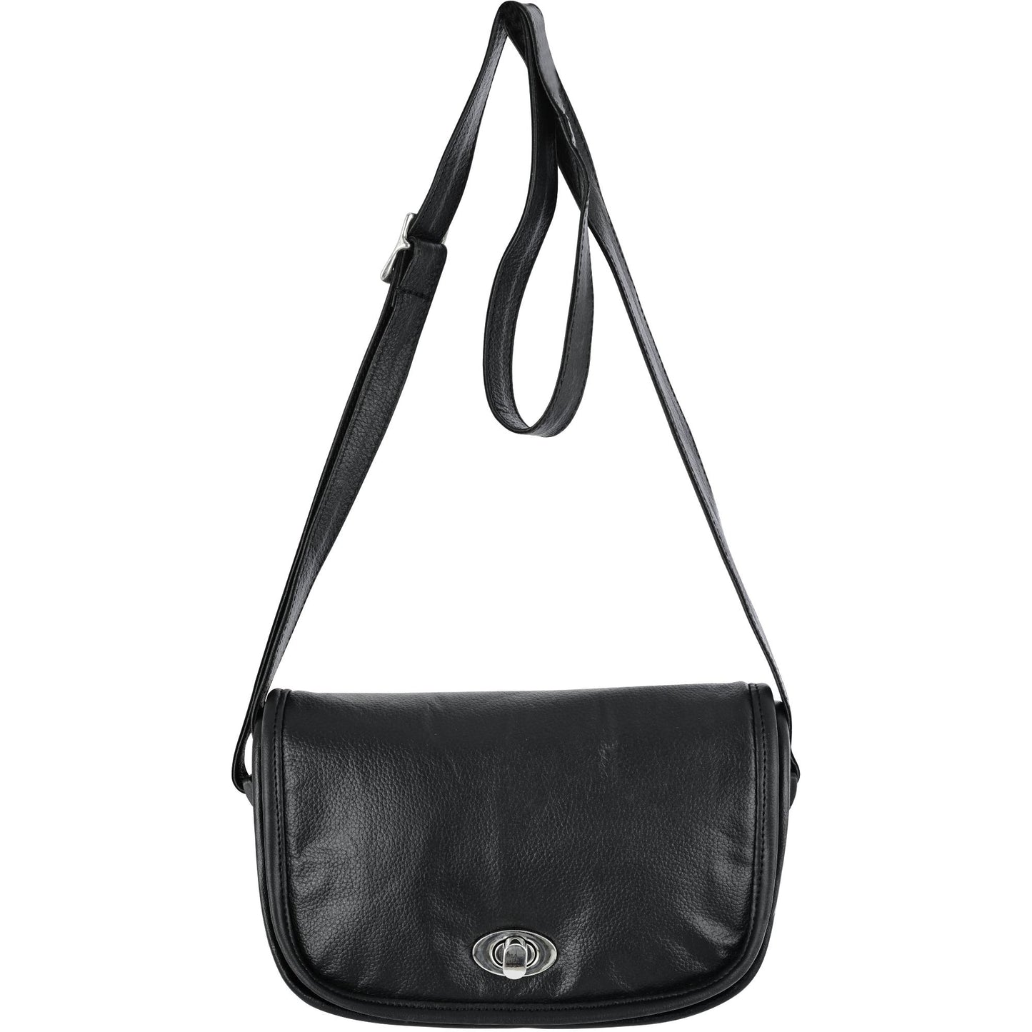 DS8500 Women's Black Construction Leather Purse/Shoulder Bag