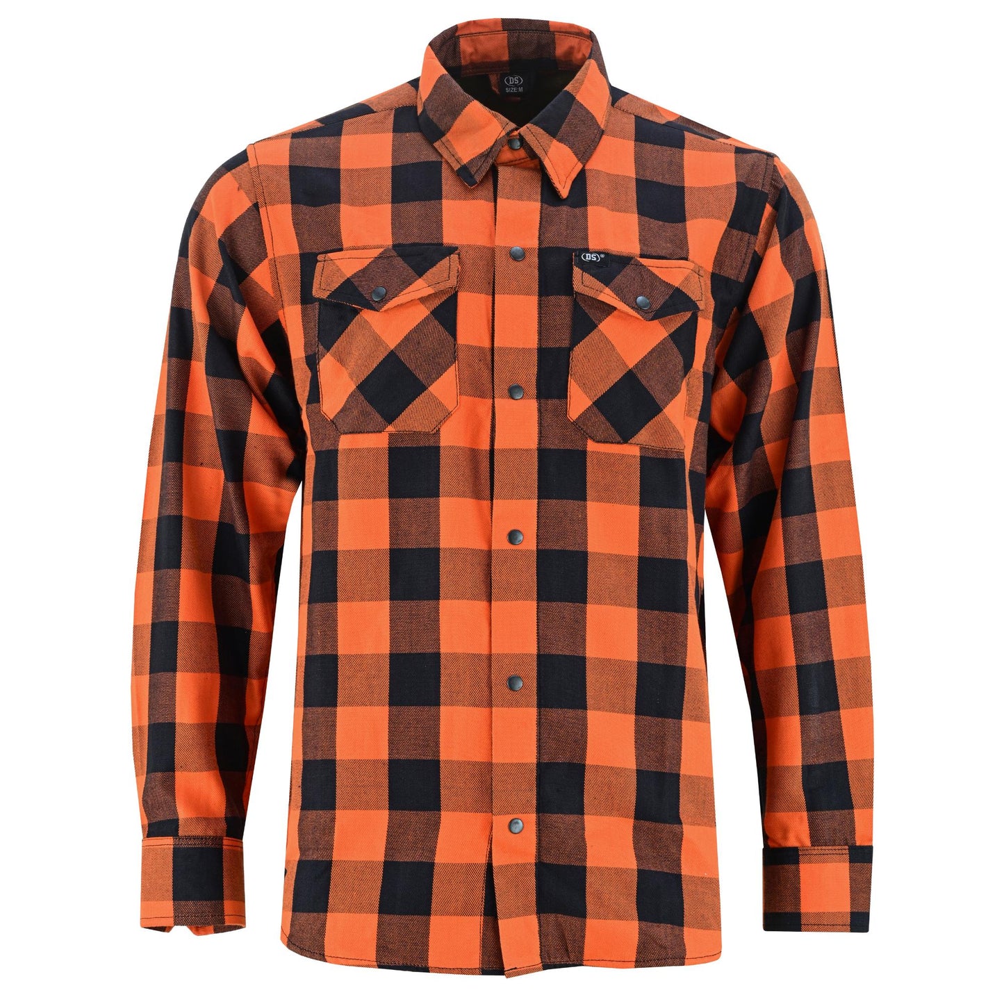 DS4684 Flannel Shirt - Orange and Black