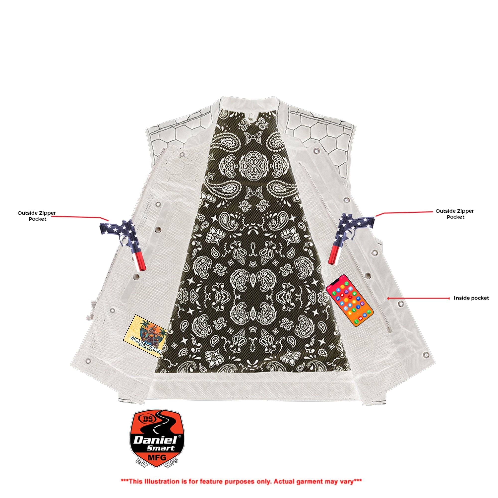 Mesh Rave™ Men's Textile Motorcycle Vest