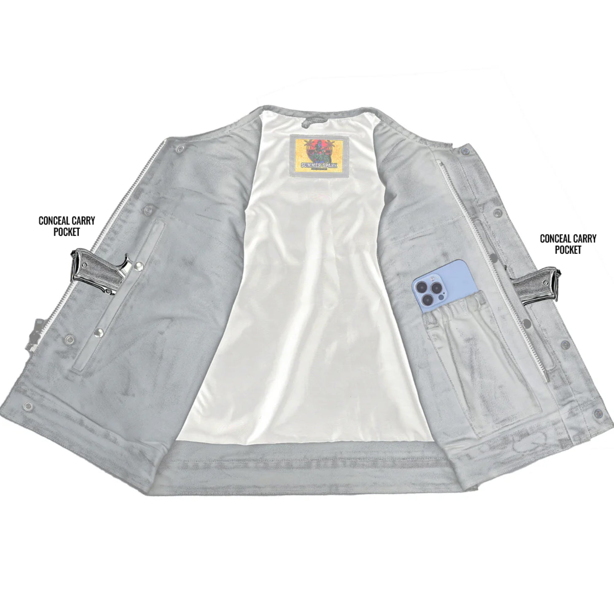Desert Drifter™ Summer Spark Lowcut Men's Canvas Motorcycle Vest