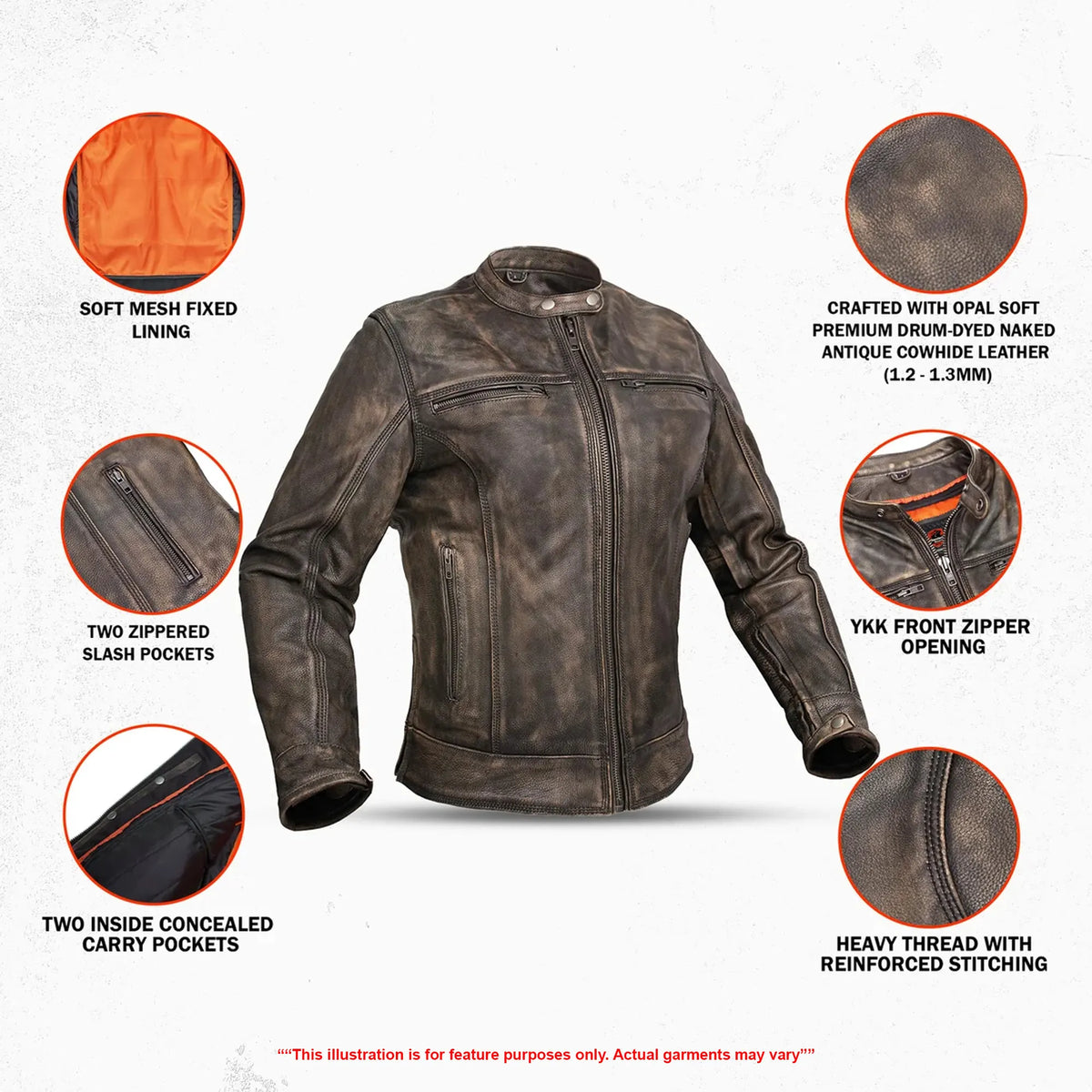 Elara - Women’s Motorcycle Leather Jacket