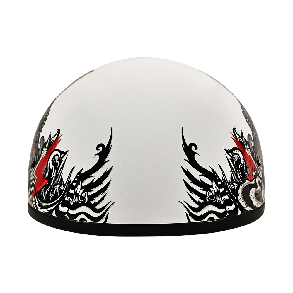 Daytona Motorcycle Half Face Helmet - Skull Cap Graphics - Rockin' Reaper | DOT Approved
