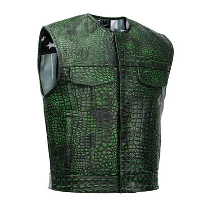 Gator Glint™ Men’s Lowcut Motorcycle Leather Vest