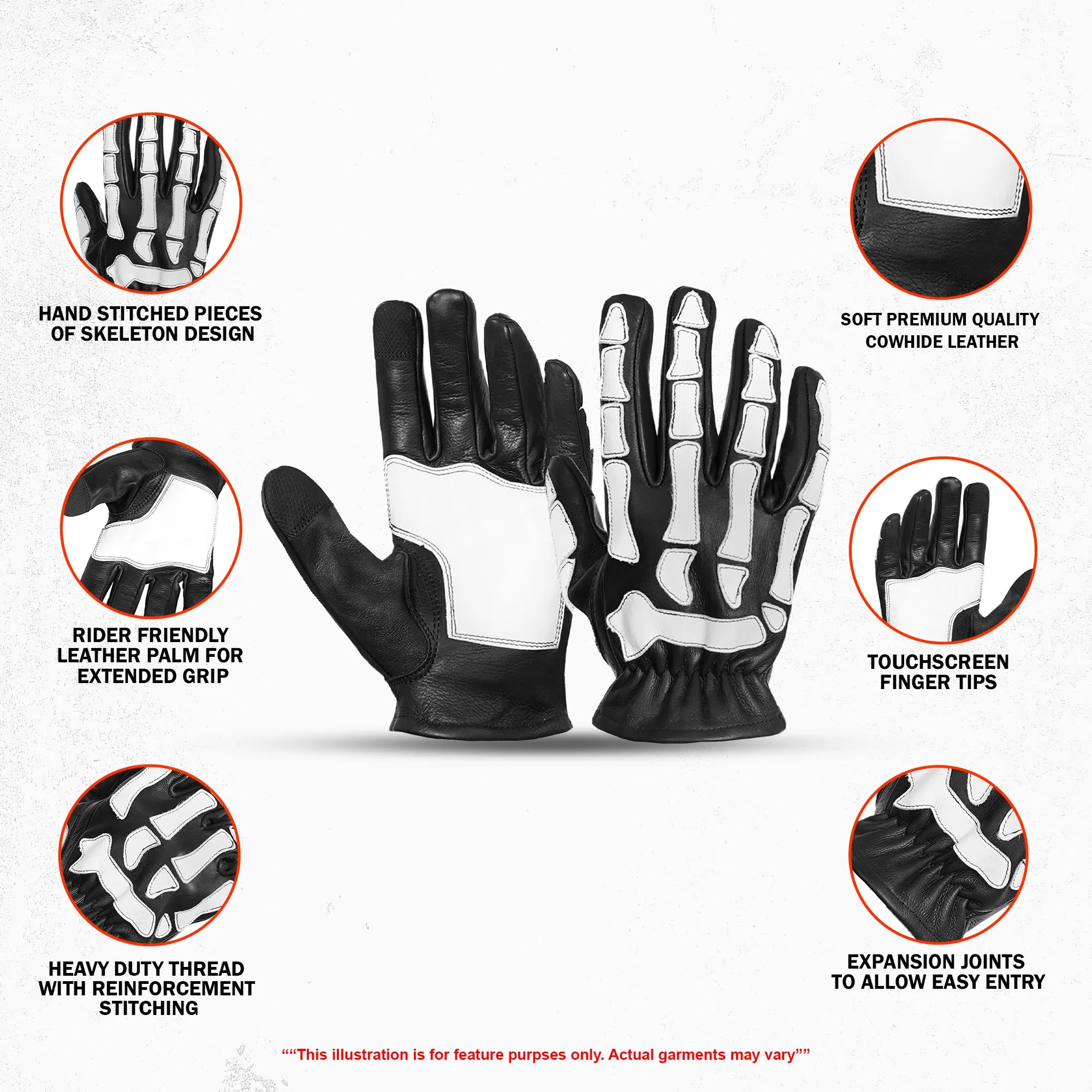 Glow Bones Men's Lightweight Gloves