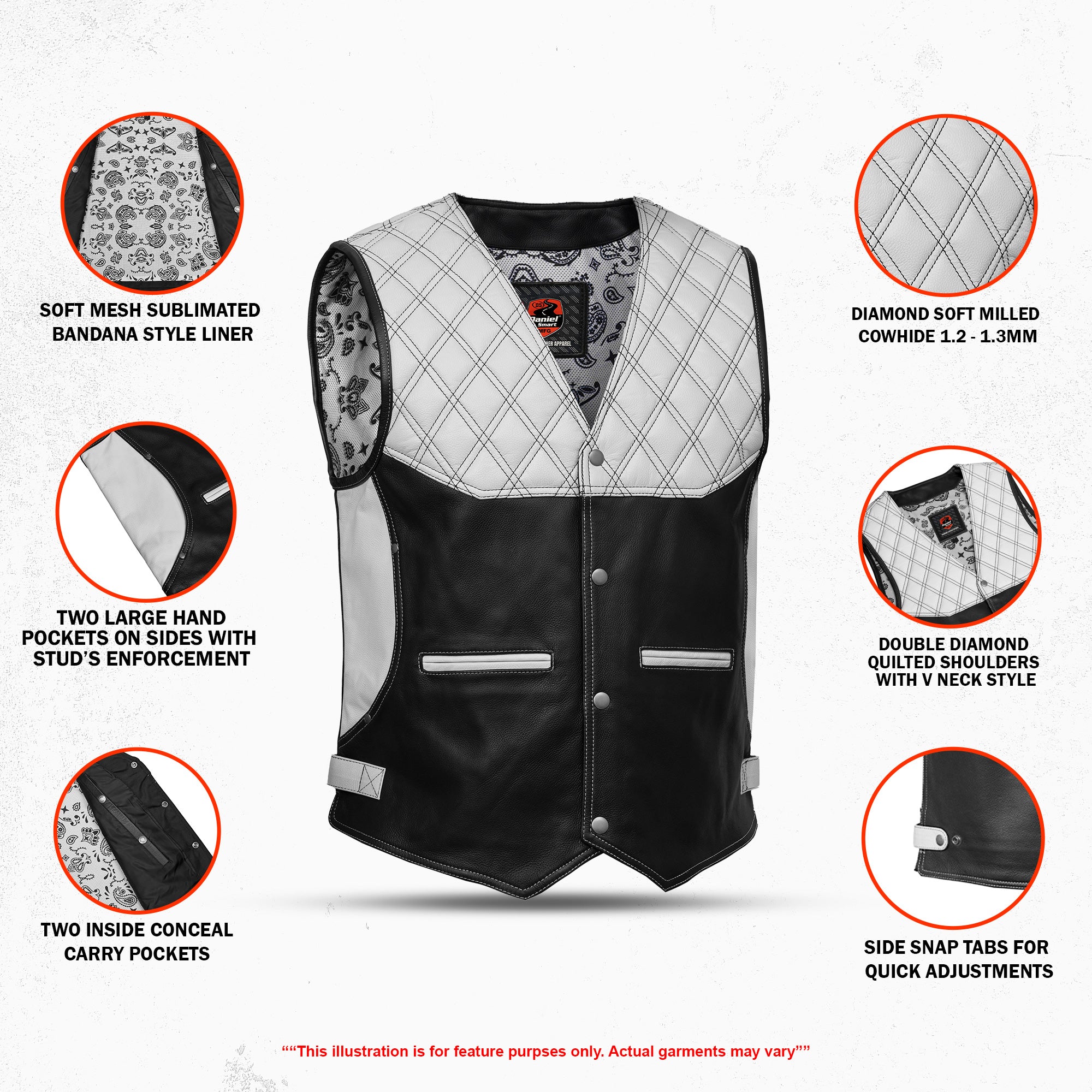 Grainline - Men’s Motorcycle Leather Vest