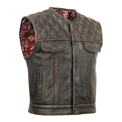 Harley Knight™ Lowcut Men's motorcycle Leather Vest