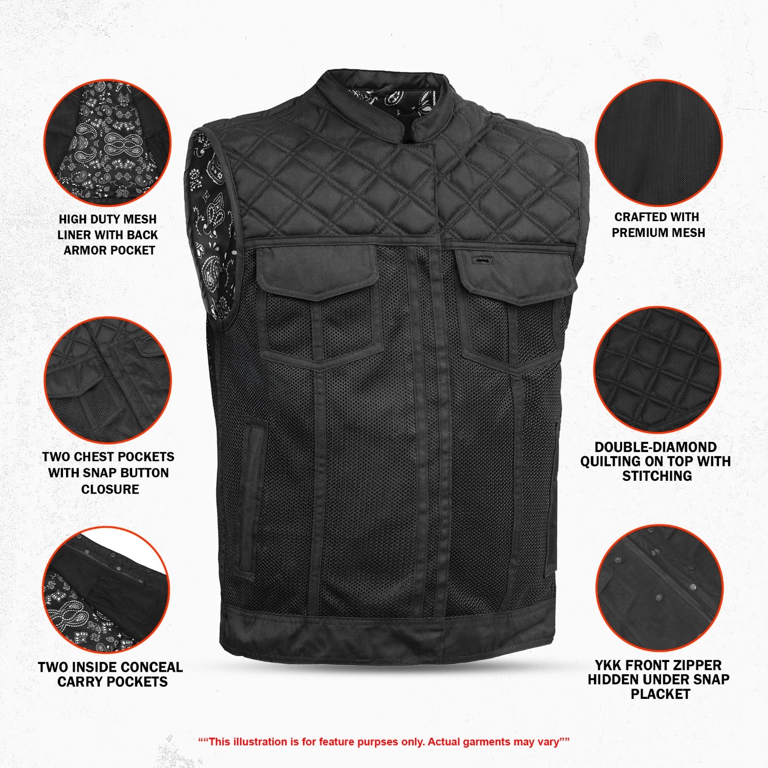 Hell Hound – Men’s Textile Motorcycle Vest