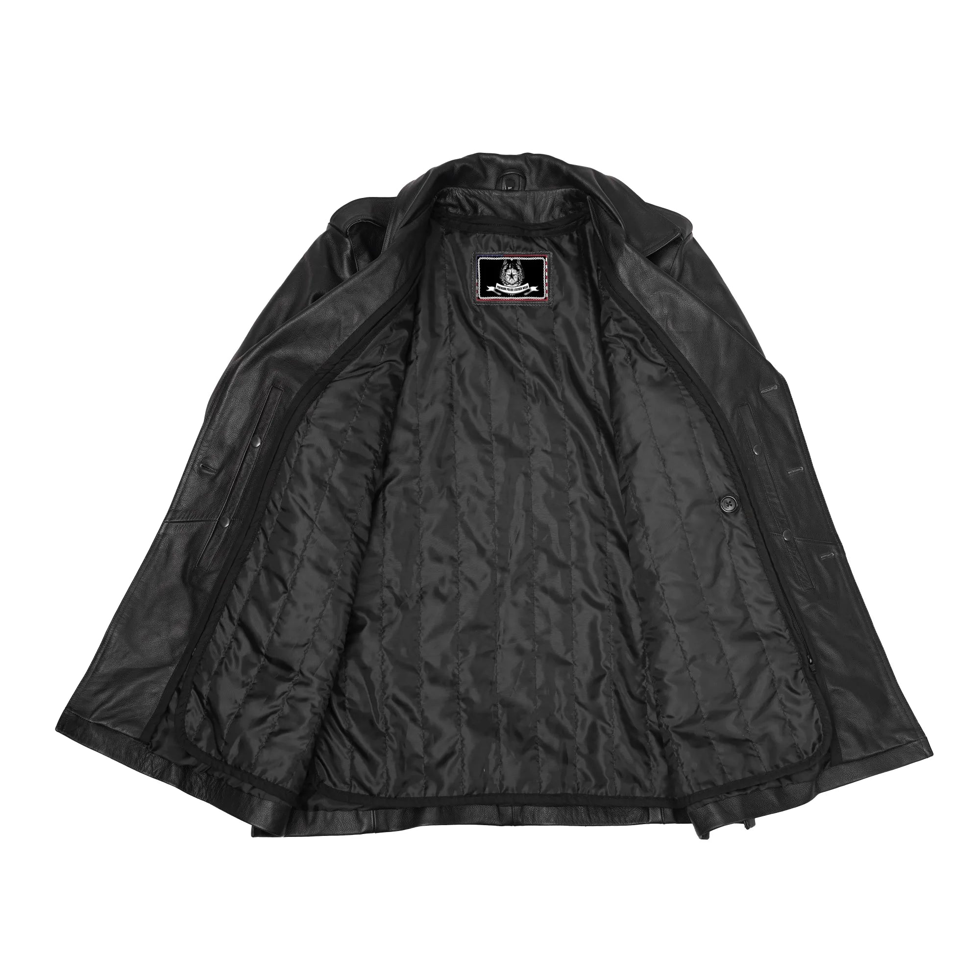 High Badge Men’s Leather Motorcycle Jacket