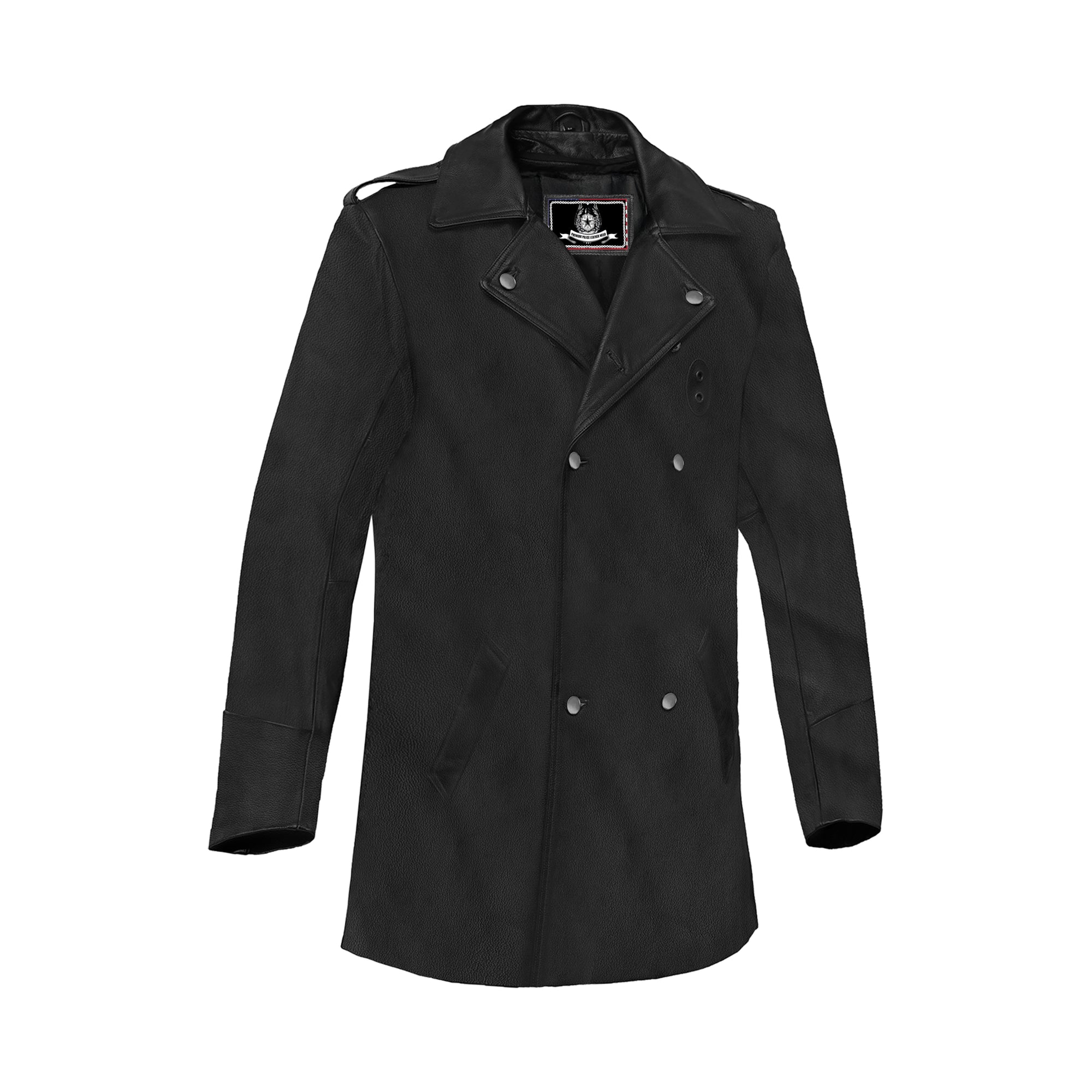 High Badge Men’s Leather Motorcycle Jacket