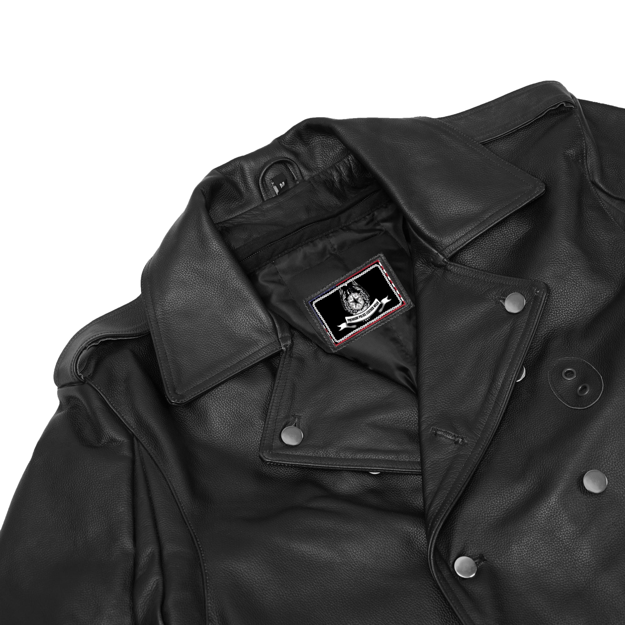 High Badge Men’s Leather Motorcycle Jacket