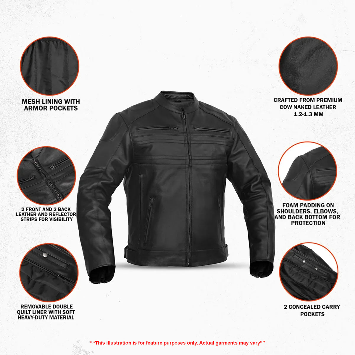 Highmile™ Men’s Leather Motorcycle Jacket
