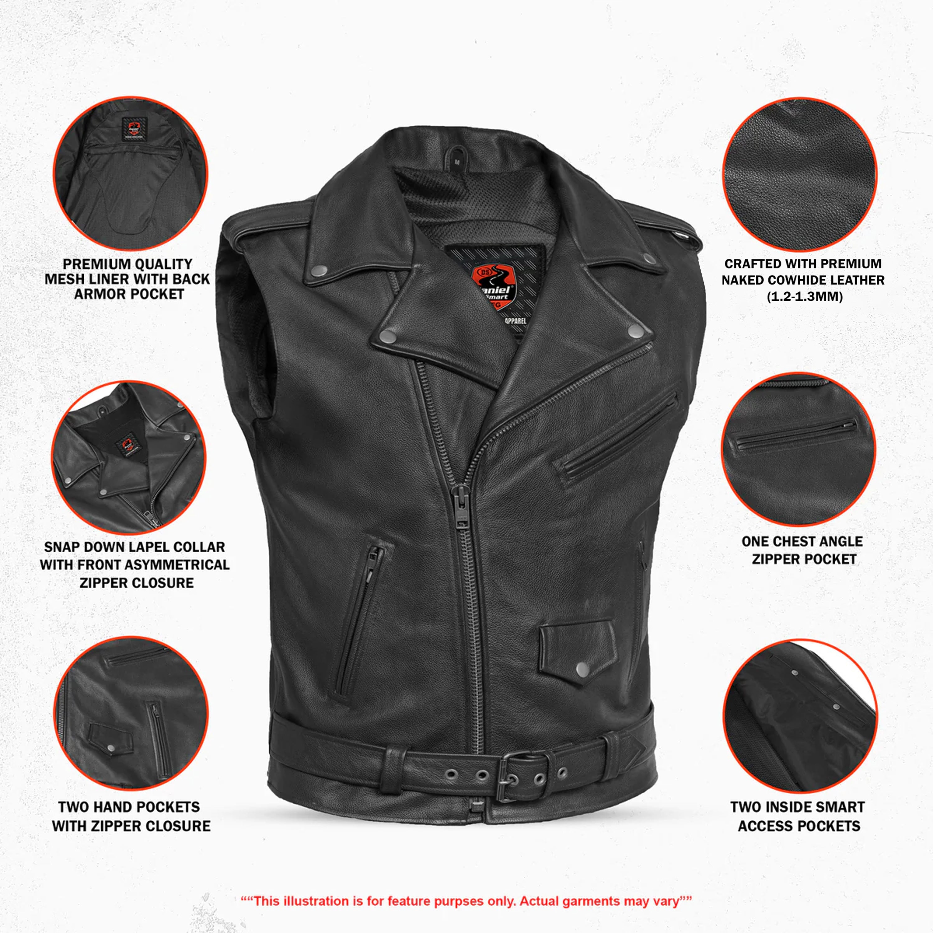 Highway™ Legend Men’s Motorcycle Leather Vest