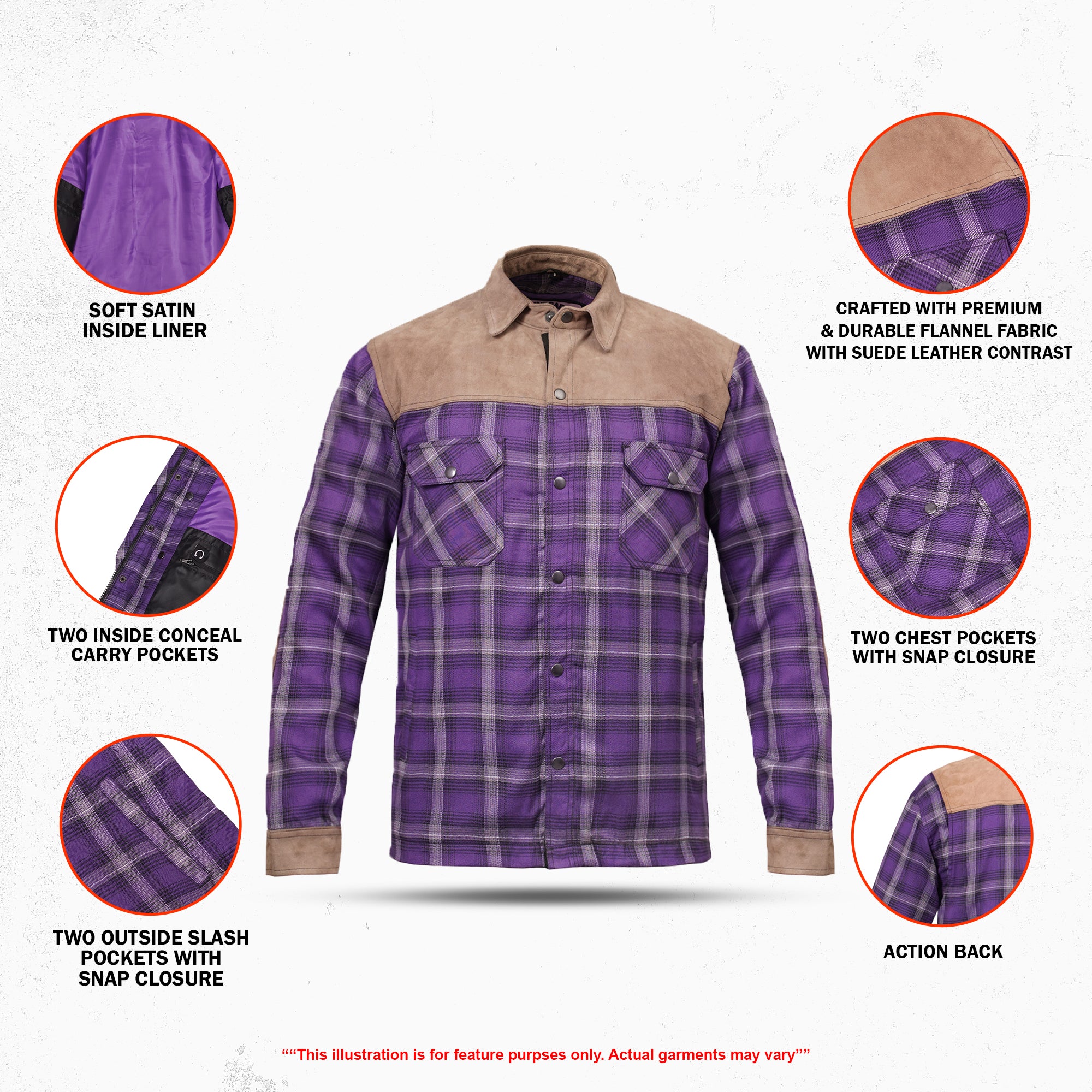 Hogtown - Men's Motorcycle Flannel Shirt