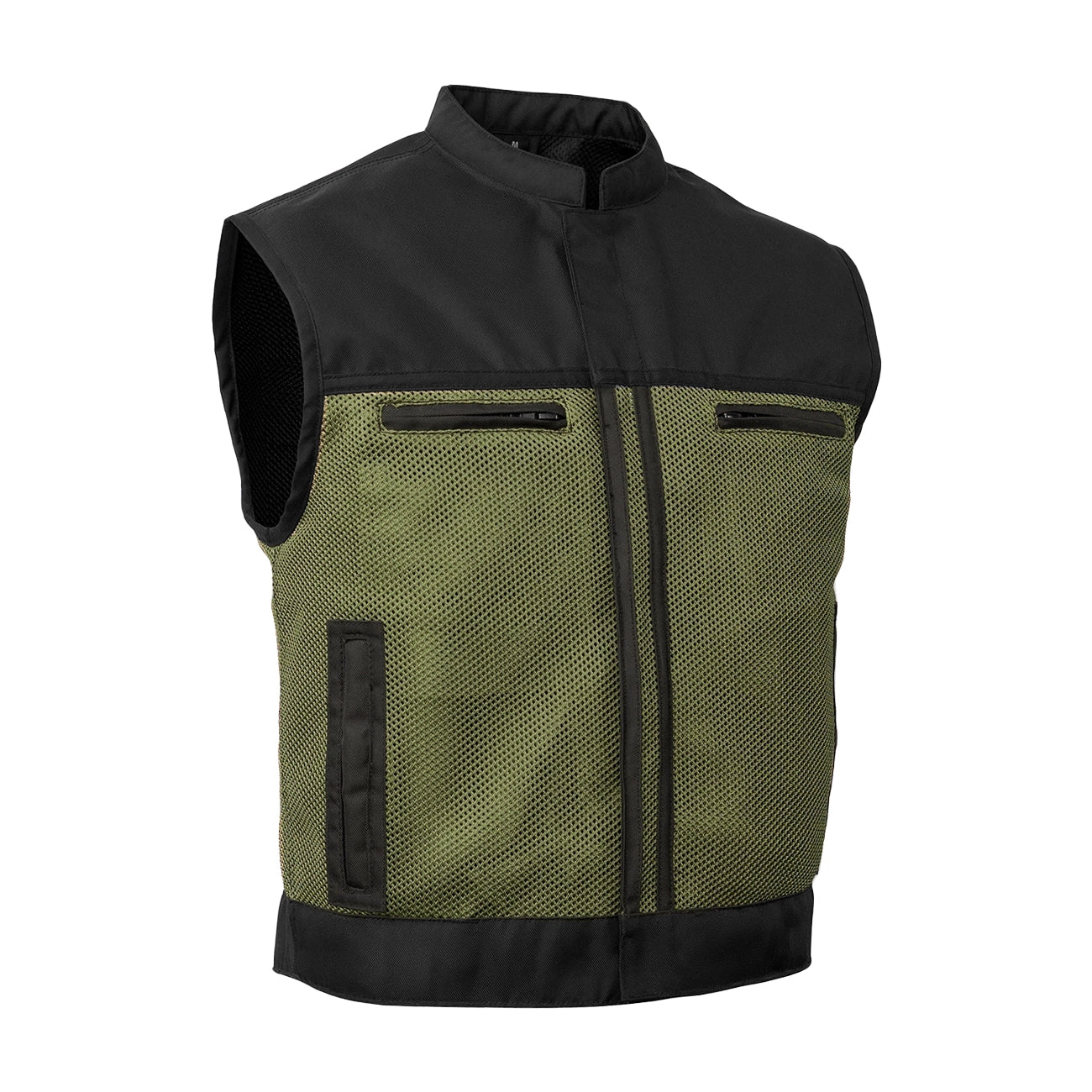 Lowside Summer Spark Men’s Motorcycle Mesh Vest Green Daniel Smart Manufacturing