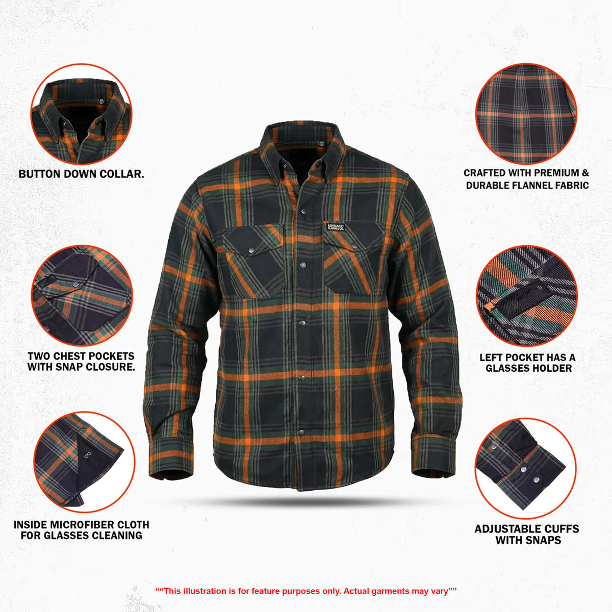 Men's Motorcycle Flannel Shirt