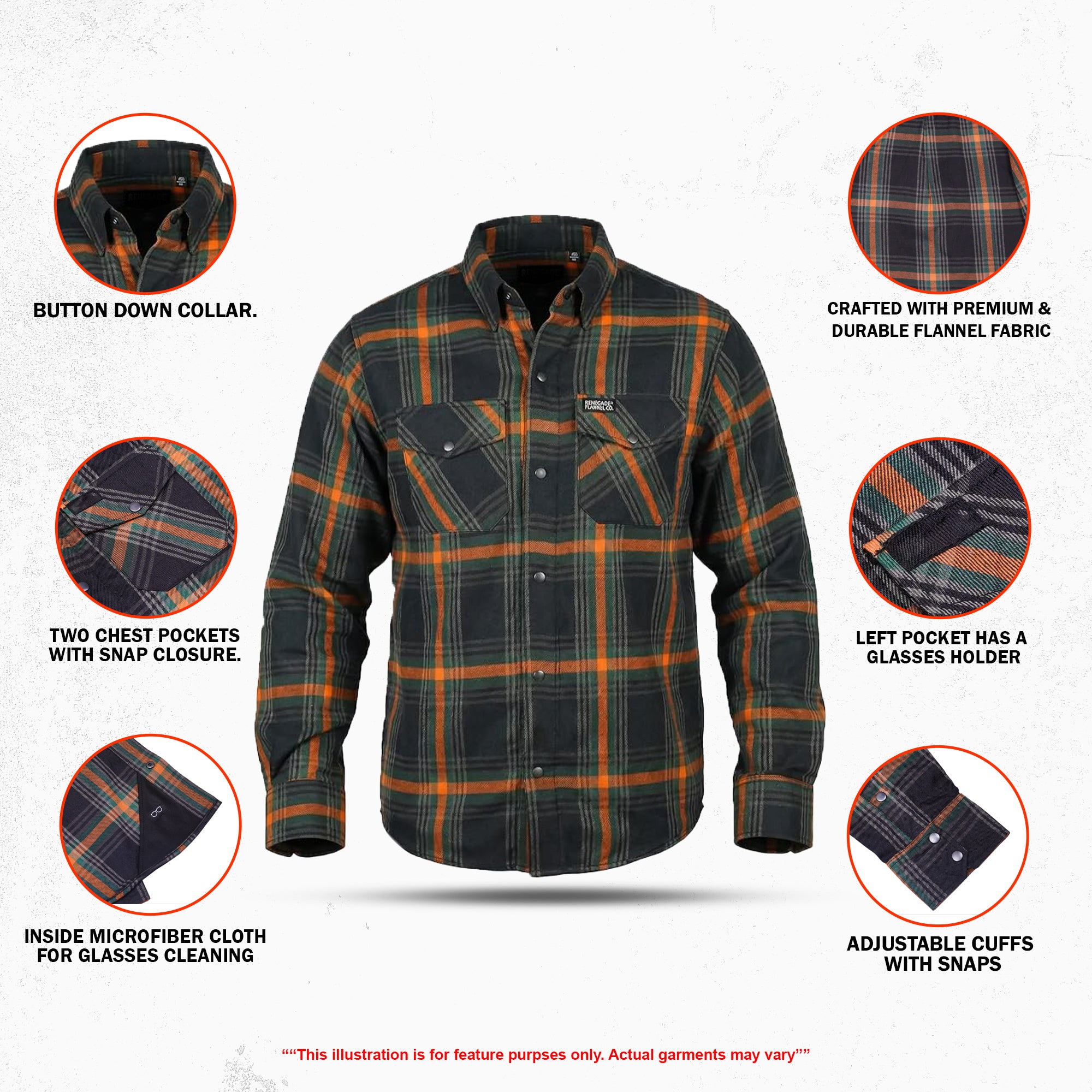 Men's Motorcycle Flannel Shirt