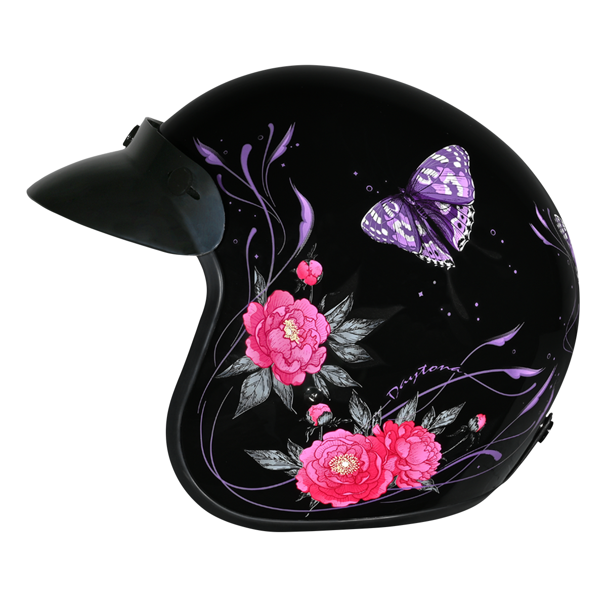 DOT Approved Daytona Cruiser Open Face Motorcycle Helmet - Men, Women