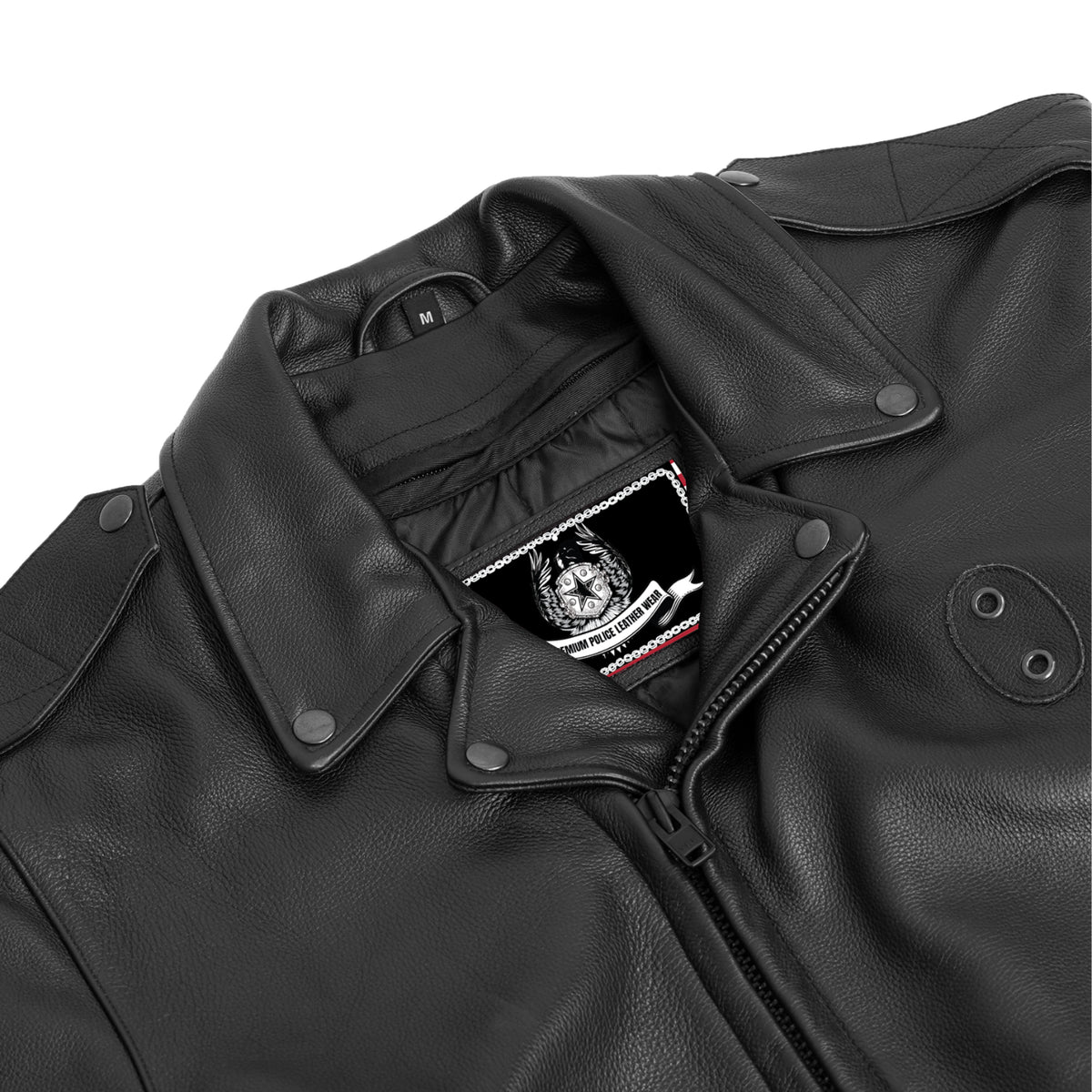 Law Line™ Men's Leather Motorcycle Jacket | Police Line