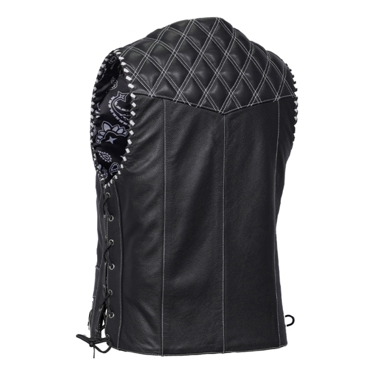 Midnight Thread™ Men's Motorcycle Leather Vest