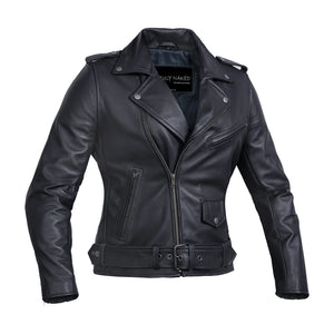 Moonlight Women's Navy Blue Fashion Leather Jacket