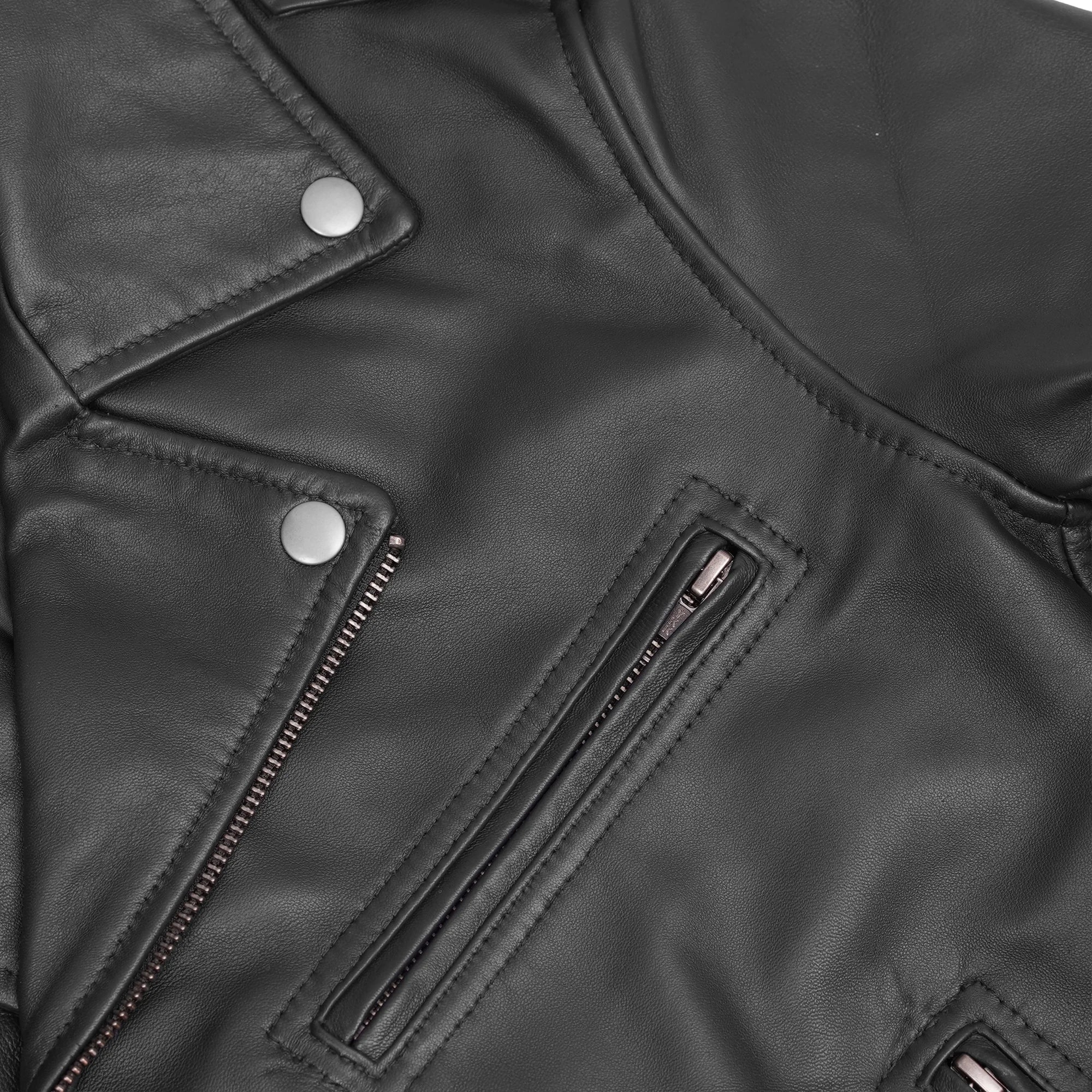 Night Shine Women's Black Fashion Leather Jacket