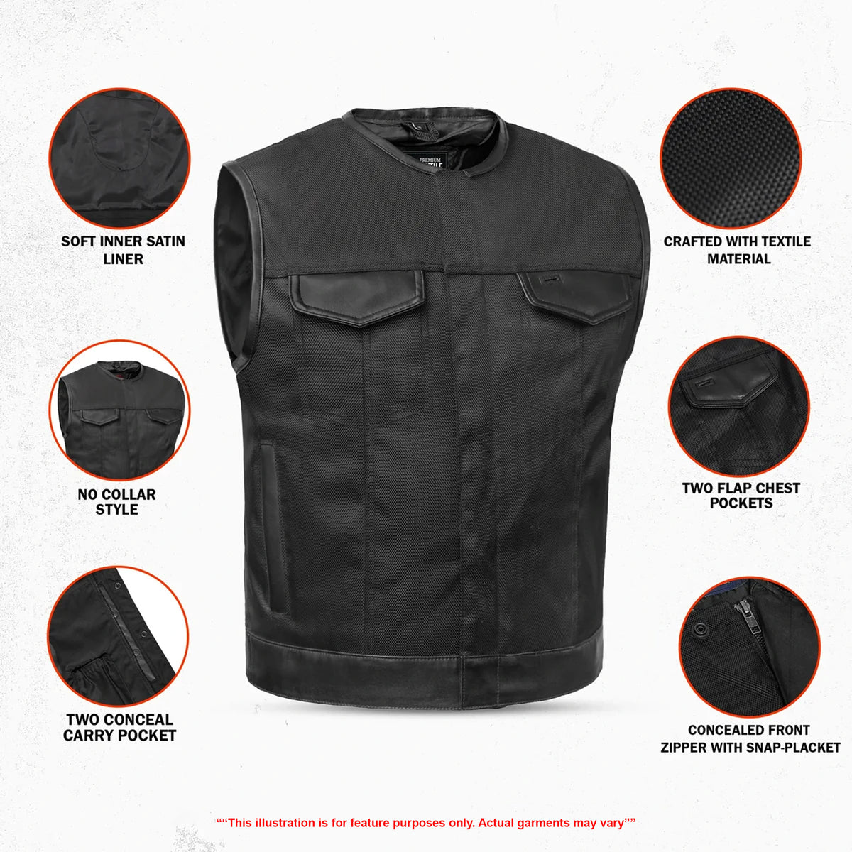 Night Turn - Men’s Motorcycle Textile Vest